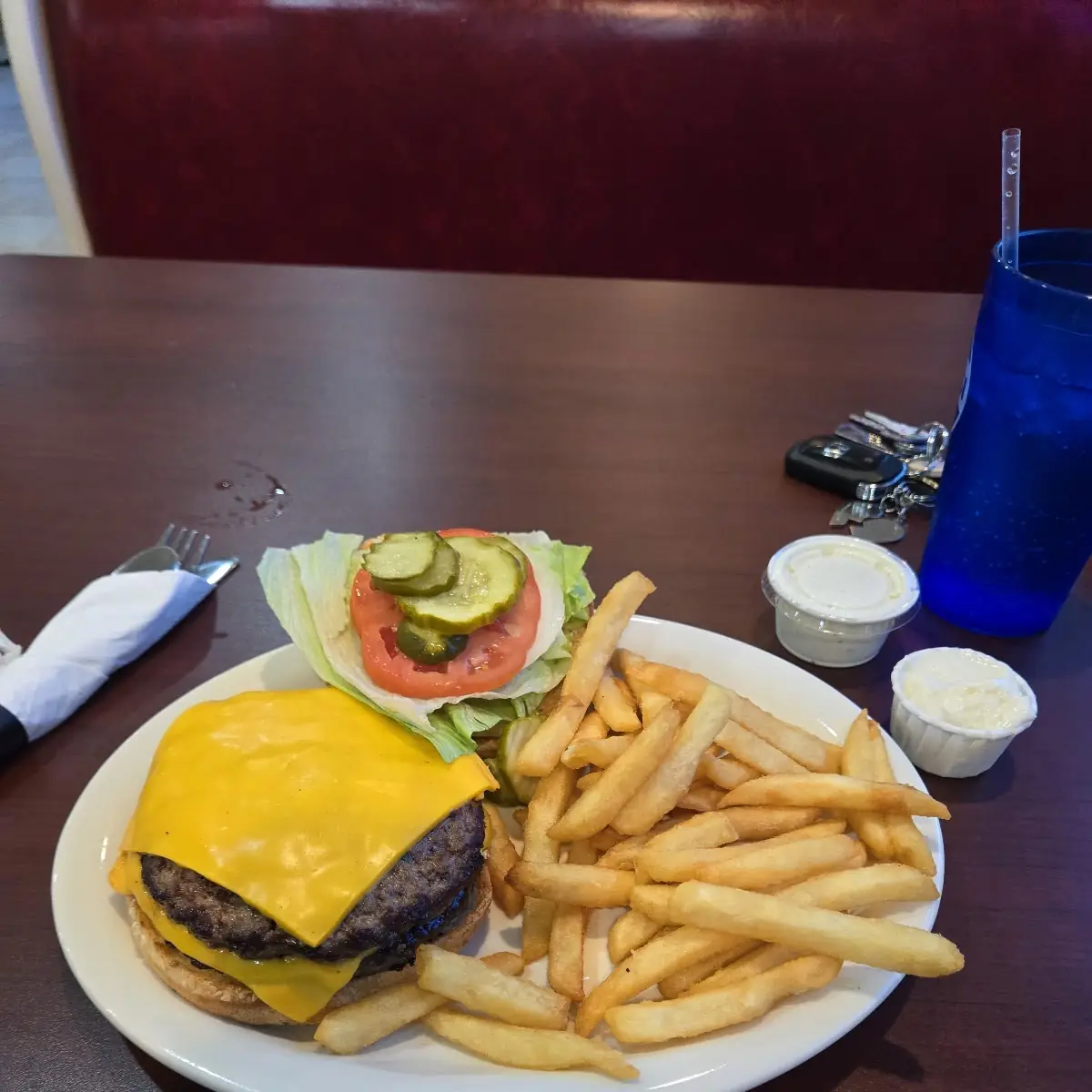 Double Cheeseburger and Fries