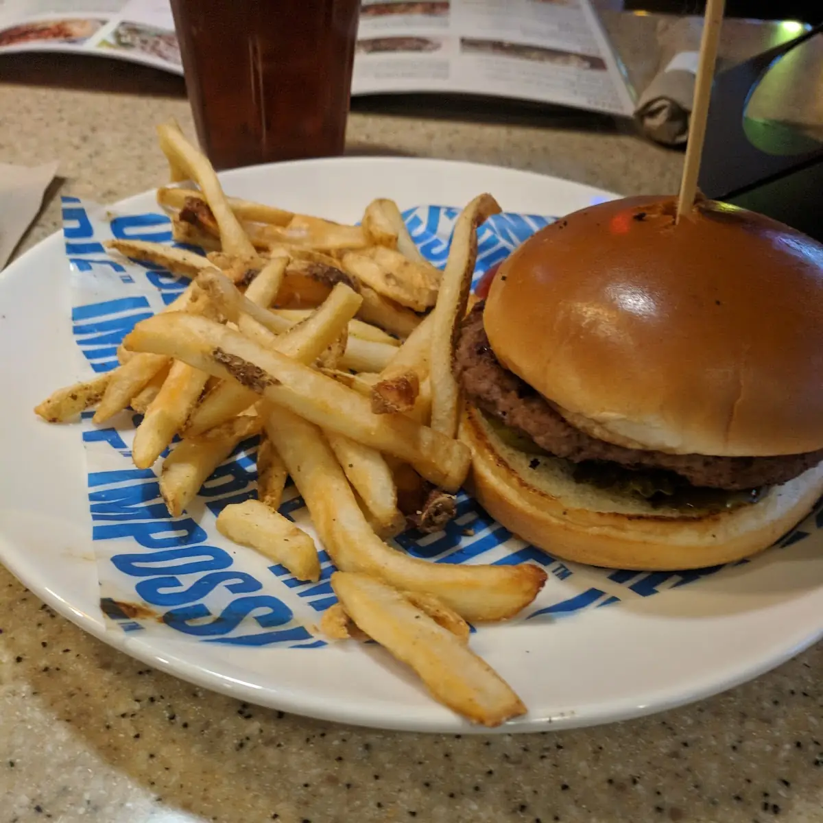 Impossible Burger and Fries