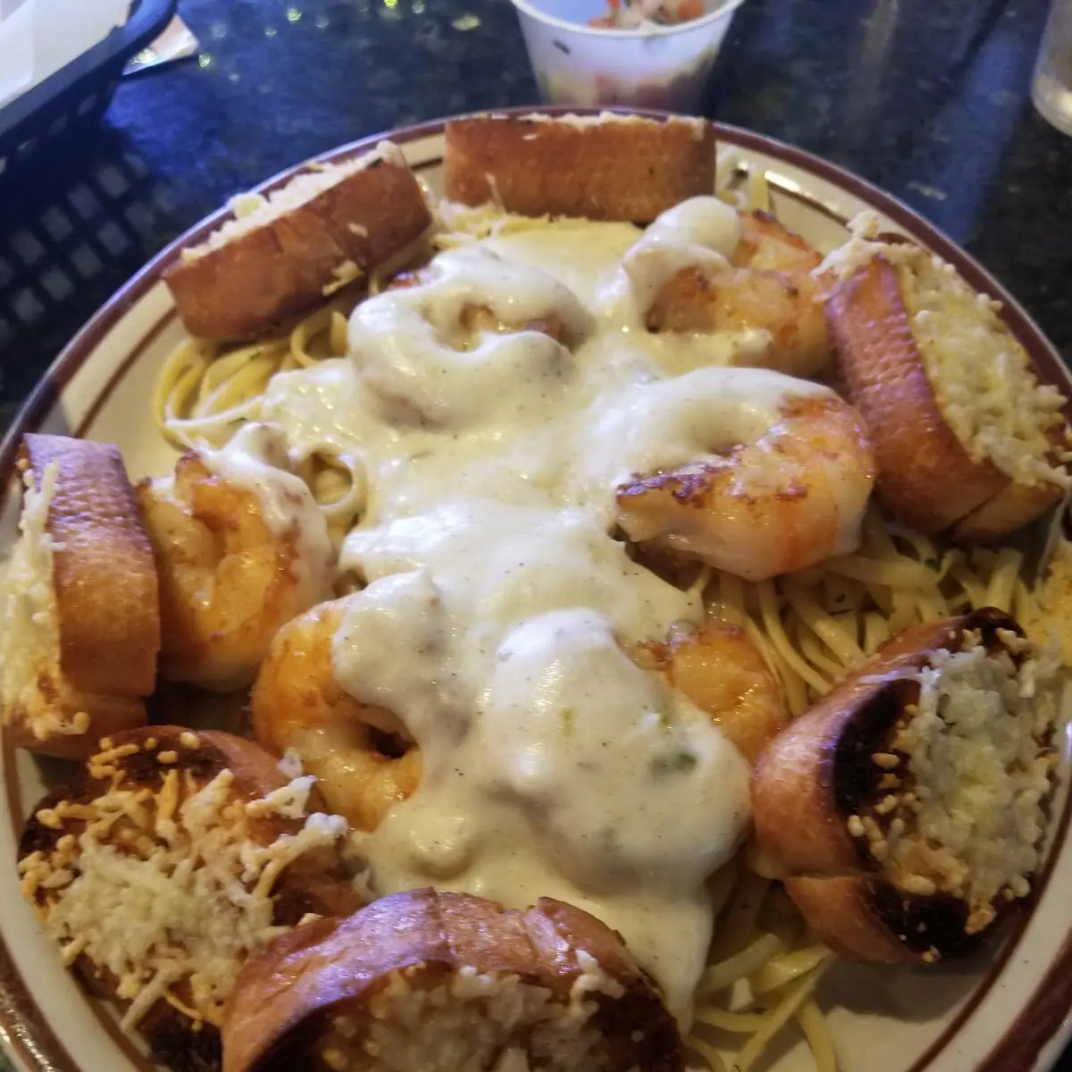 Shrimp Alfredo with Green Chili
