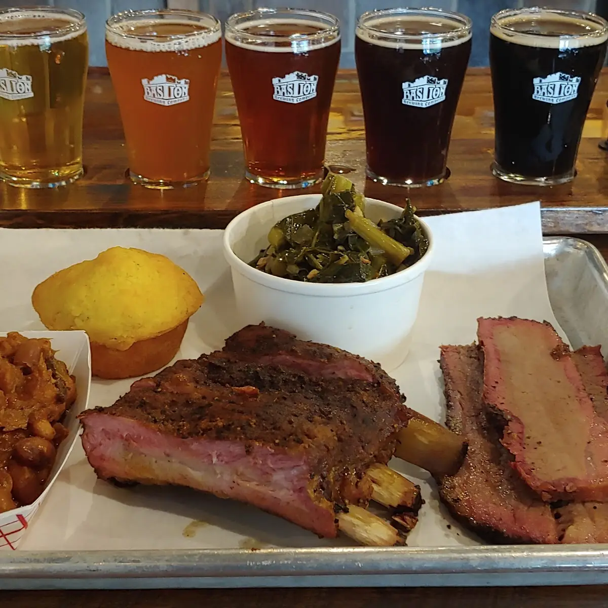 BBQ 2 Meat Platter Beer Flight