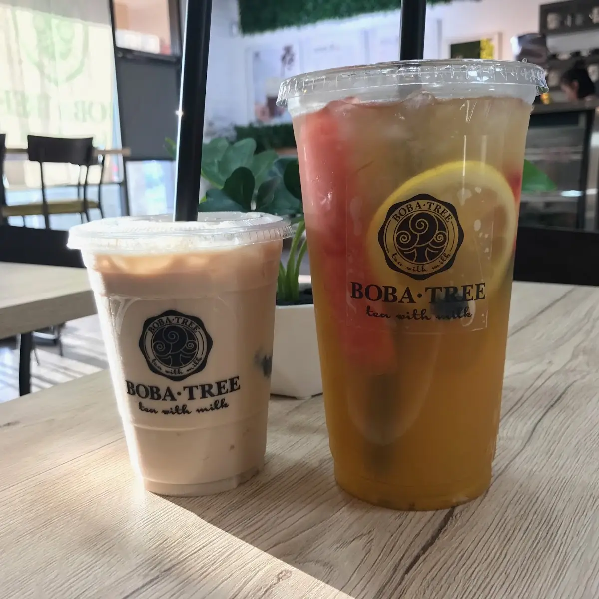 Herbal Milk Tea with Grass Jelly