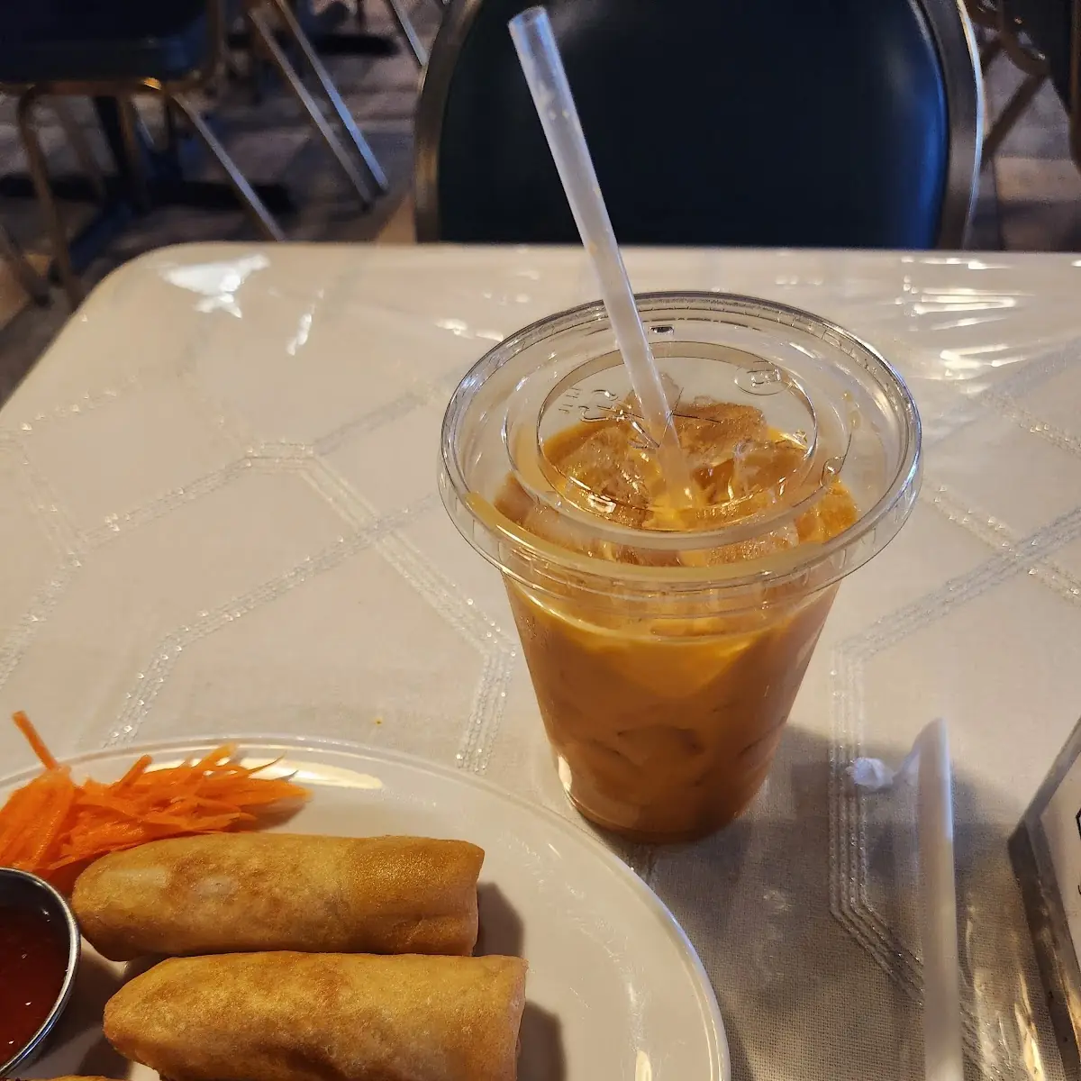 Spring Rolls & Thai Ice Tea