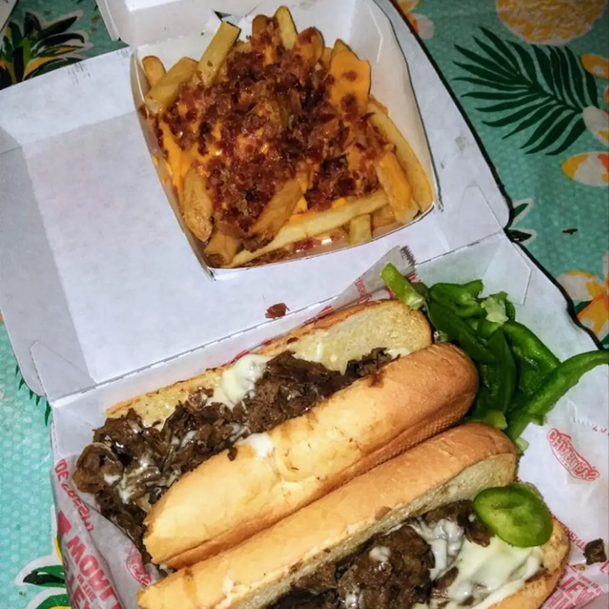 lg Cheese Steak and Loaded Fries