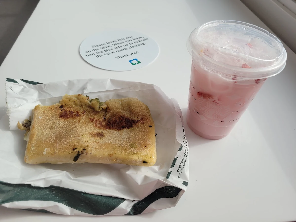 Feta Wrap with Pink Drink