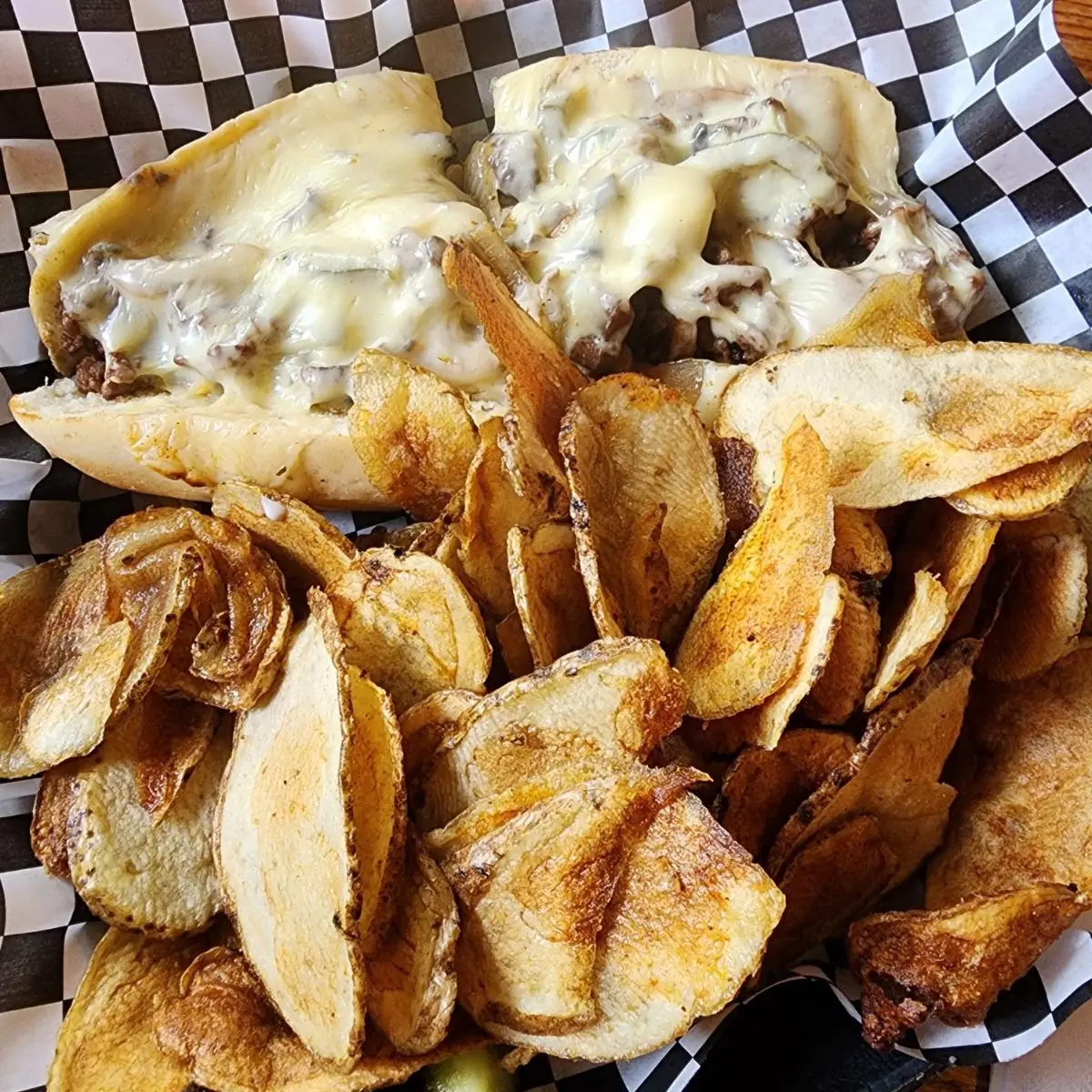 Philly Steak and Cheese with Hand Cut Chips