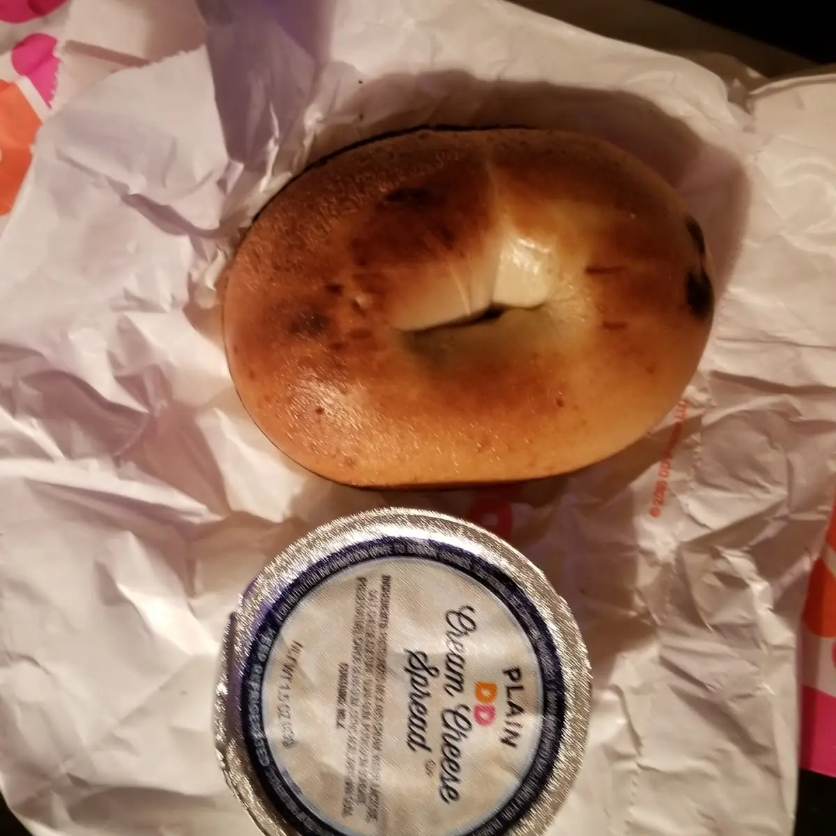Plain Bagel with Cream Cheese on the Side