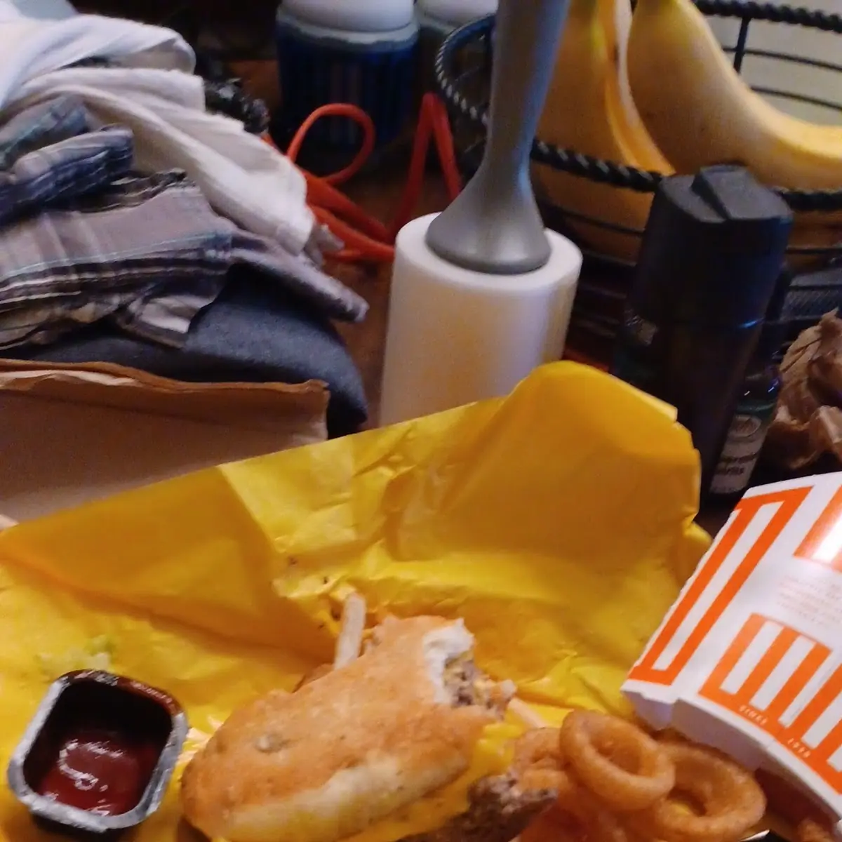 Double Meat Whataburger with Cheese Large Onion Ring