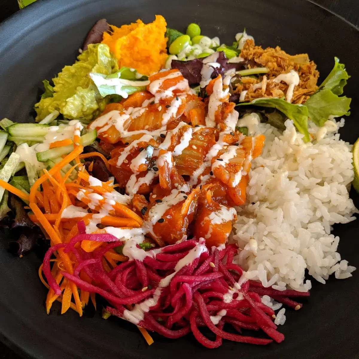 Kimchi Salmon Poke