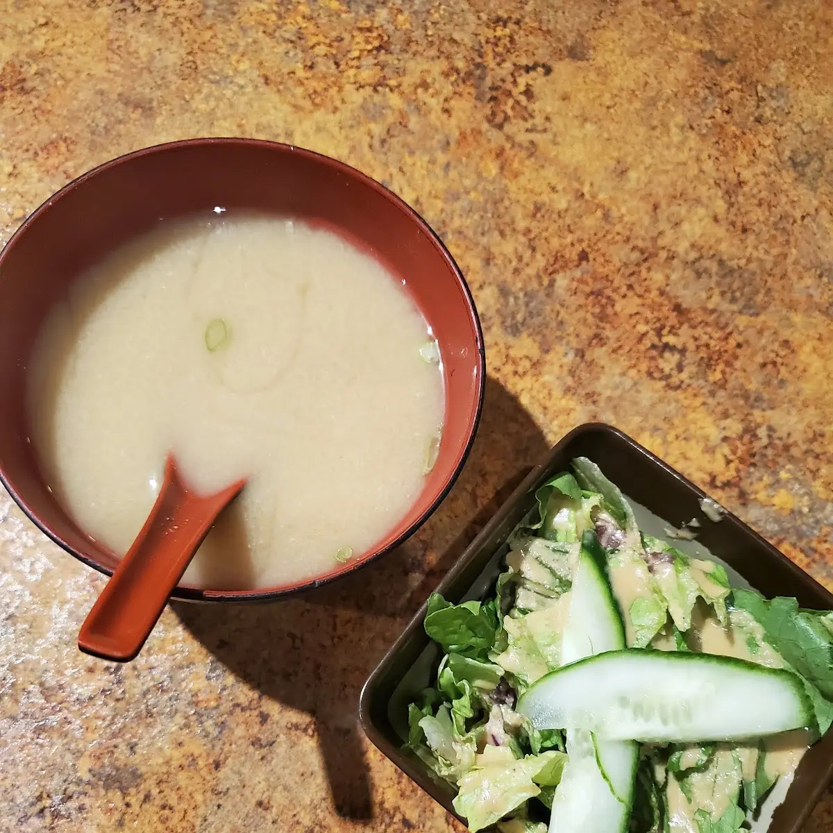 Miso Soup and Salad