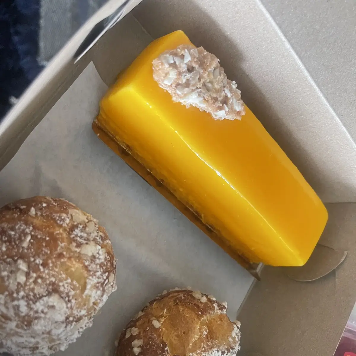 Mango Passion Fruit Dessert with Coconut Crunch