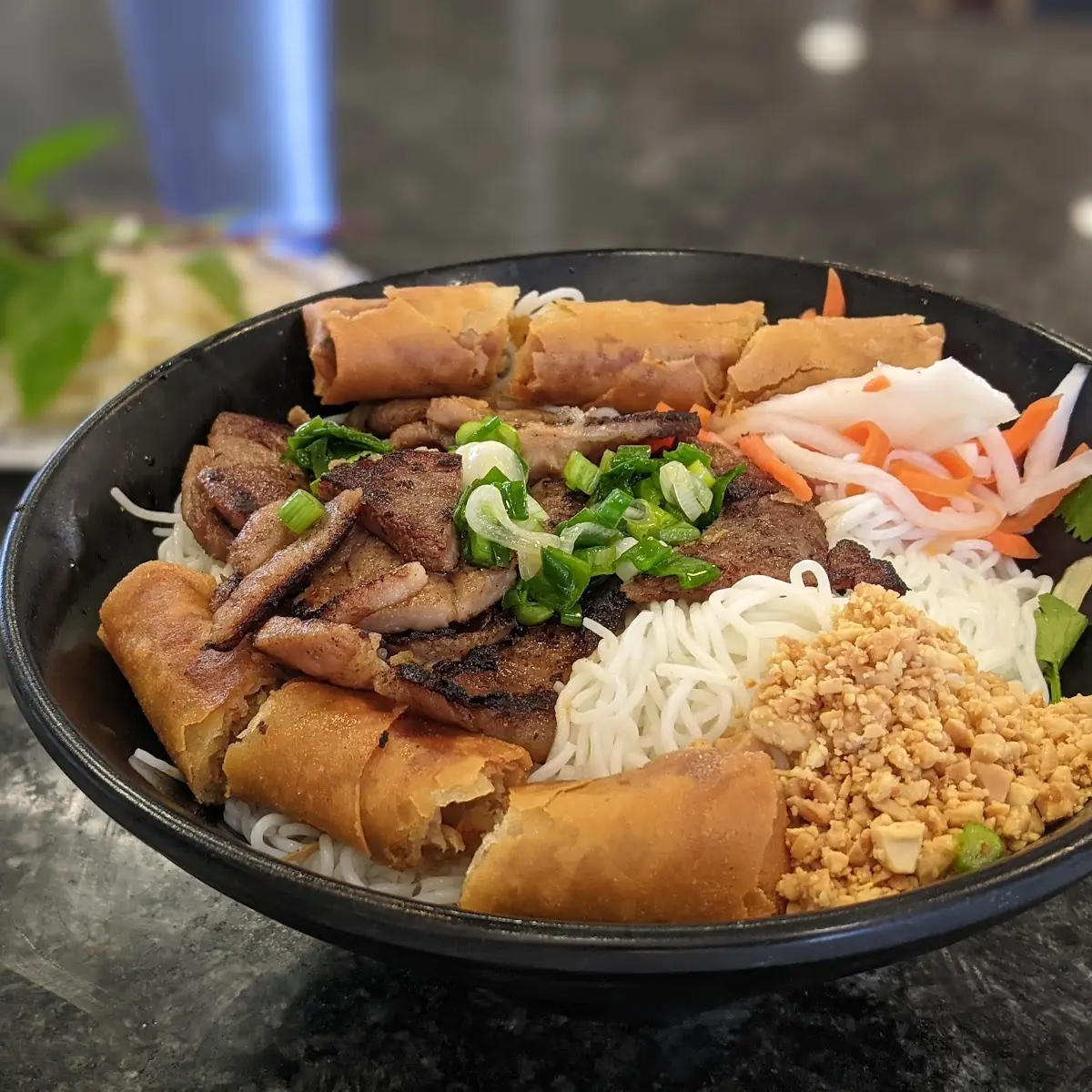 Grilled Chicken with Egg Rolls Vermicelli