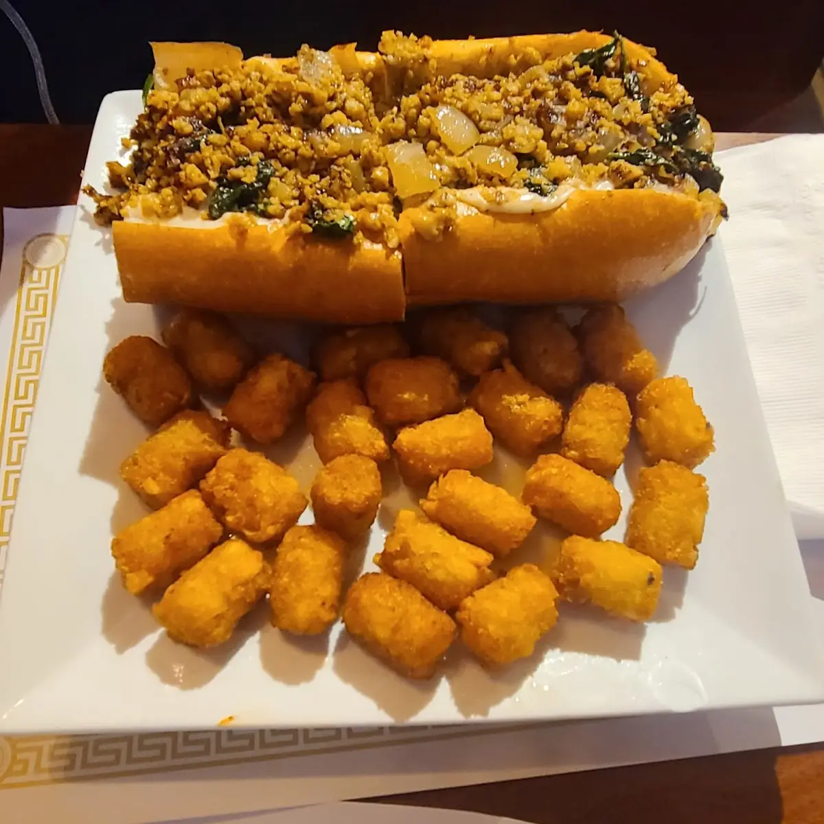 Seitan Cheesesteak Sandwich
