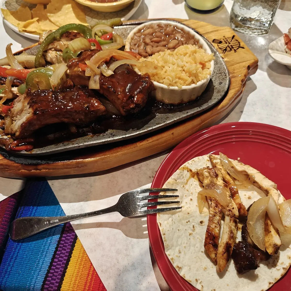 Chicken Fajita & Ribs