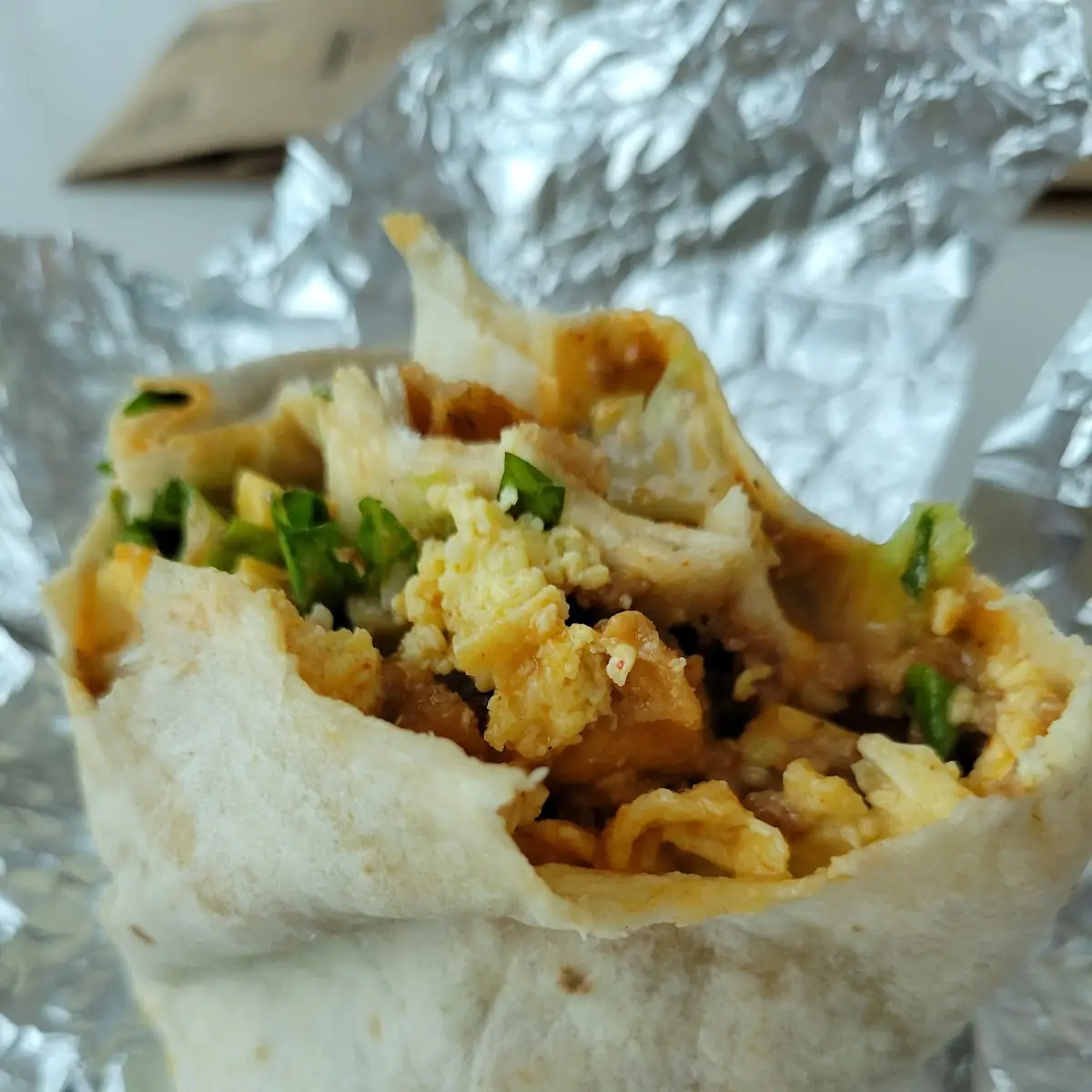 Breakfast Burrito with Chorizo & Egg