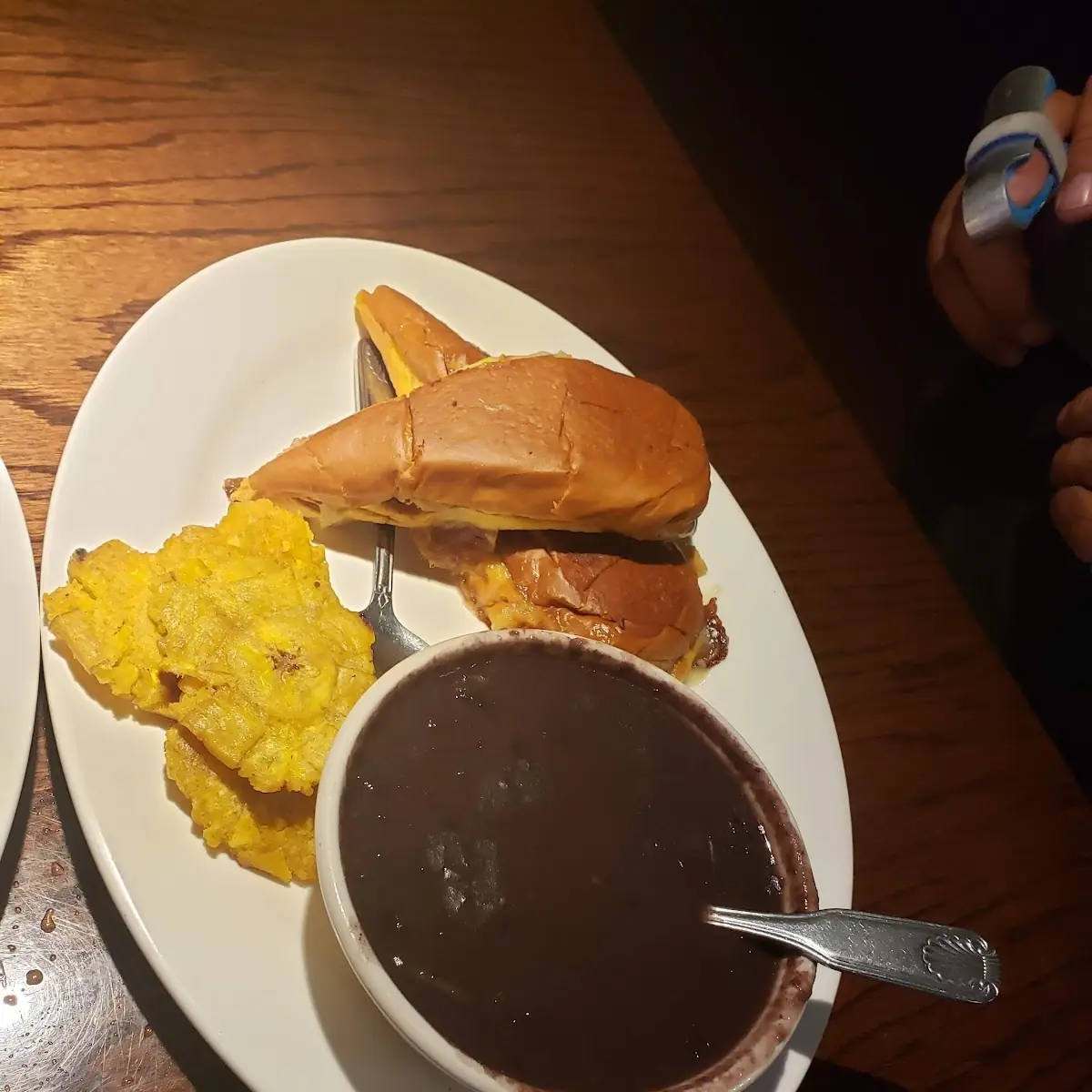 Black Beans and Cubano Sandwich Combo