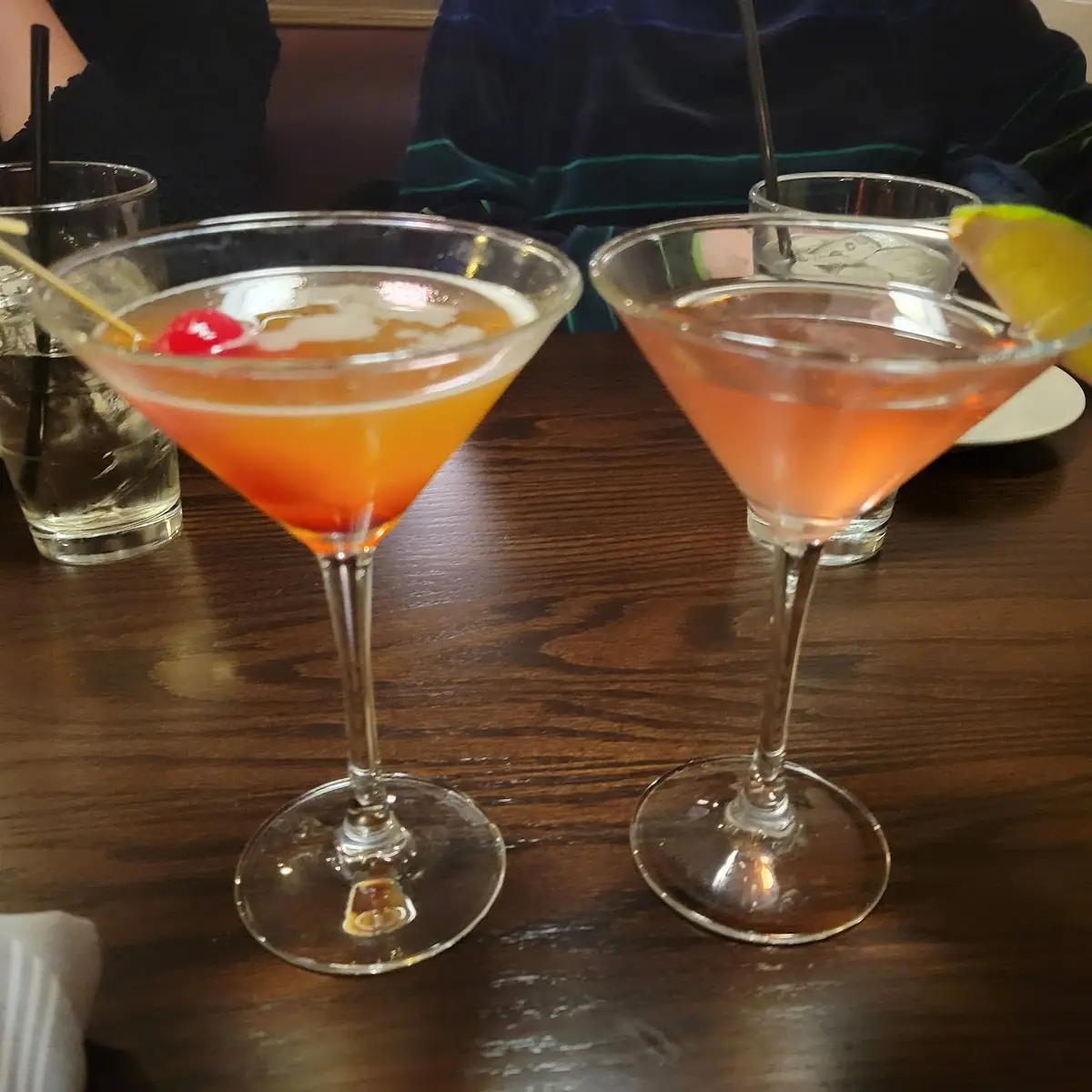 Manhattan and Pomegranate Martini