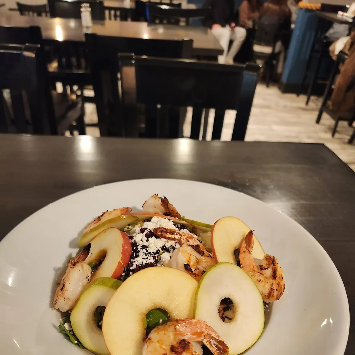 Apple and Pear Salad with Grilled Shrimp