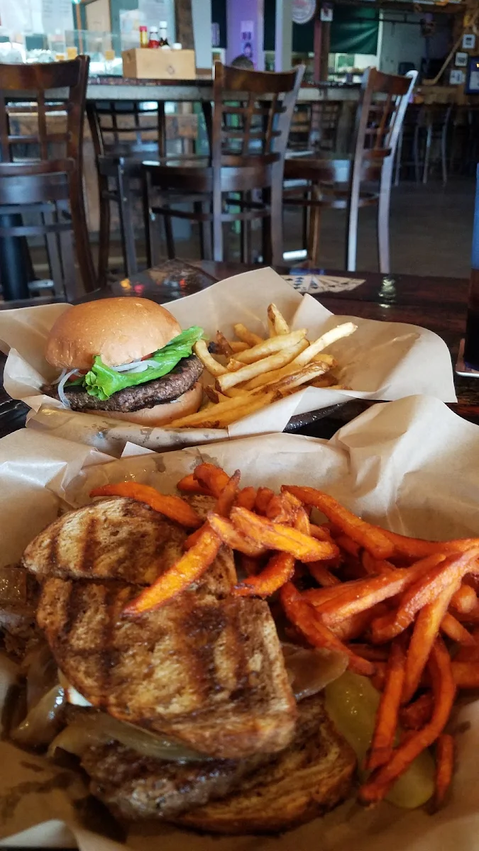 Patty Melt&Sweet Potato Fries