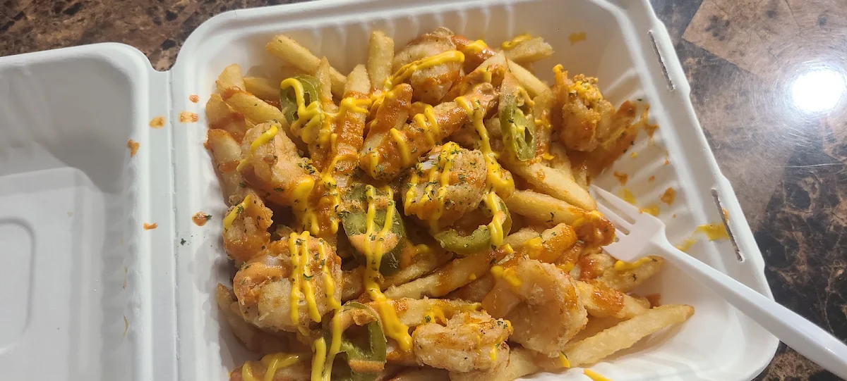 Loaded Cheese Shrimp Fries