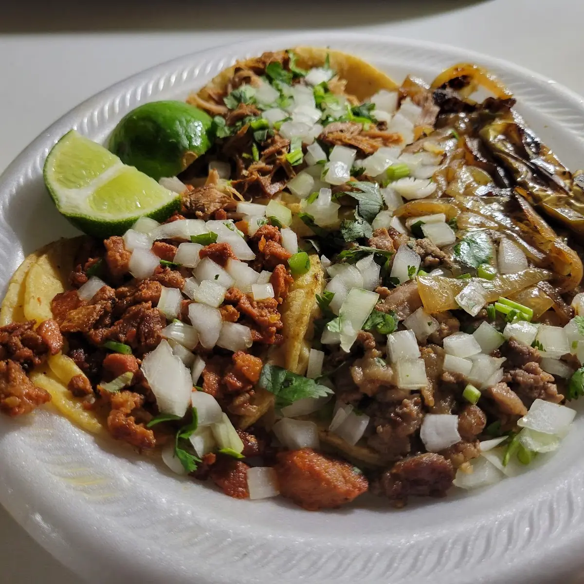 Steak and Al Pastor Tacos
