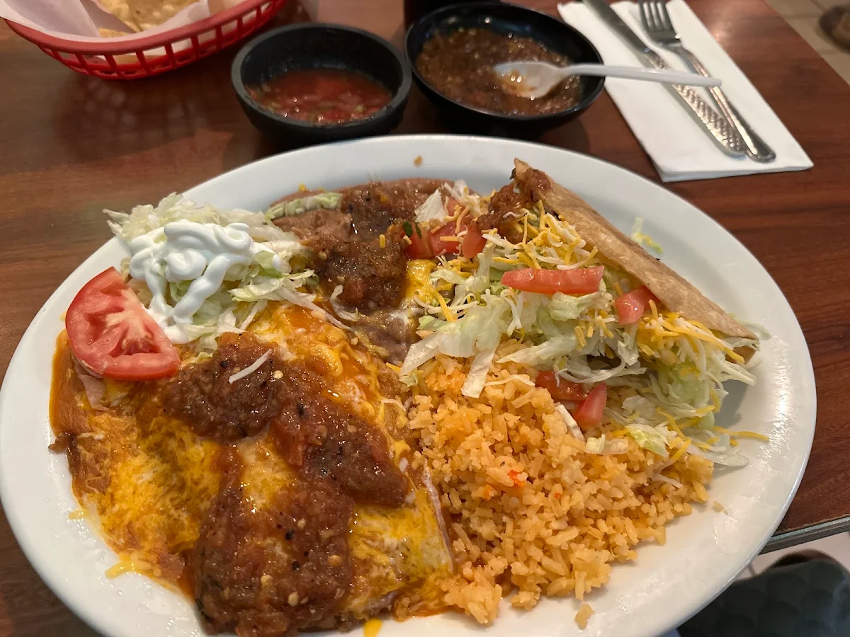 Taco and Chili Relleno Combination