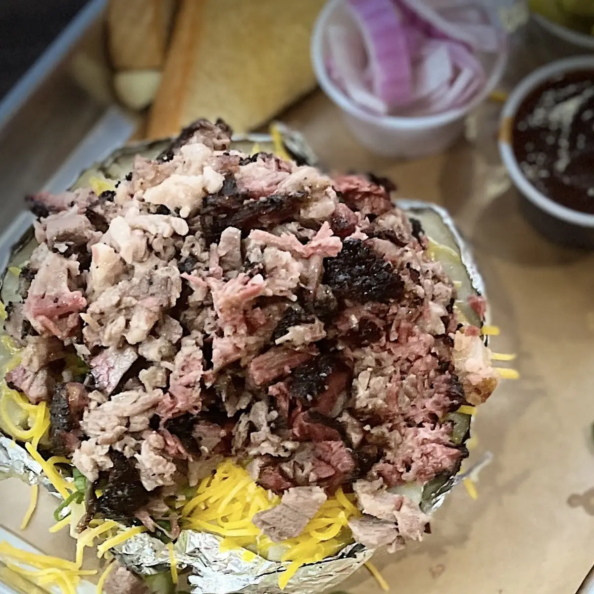 Stuffed Baked Potato with Brisket
