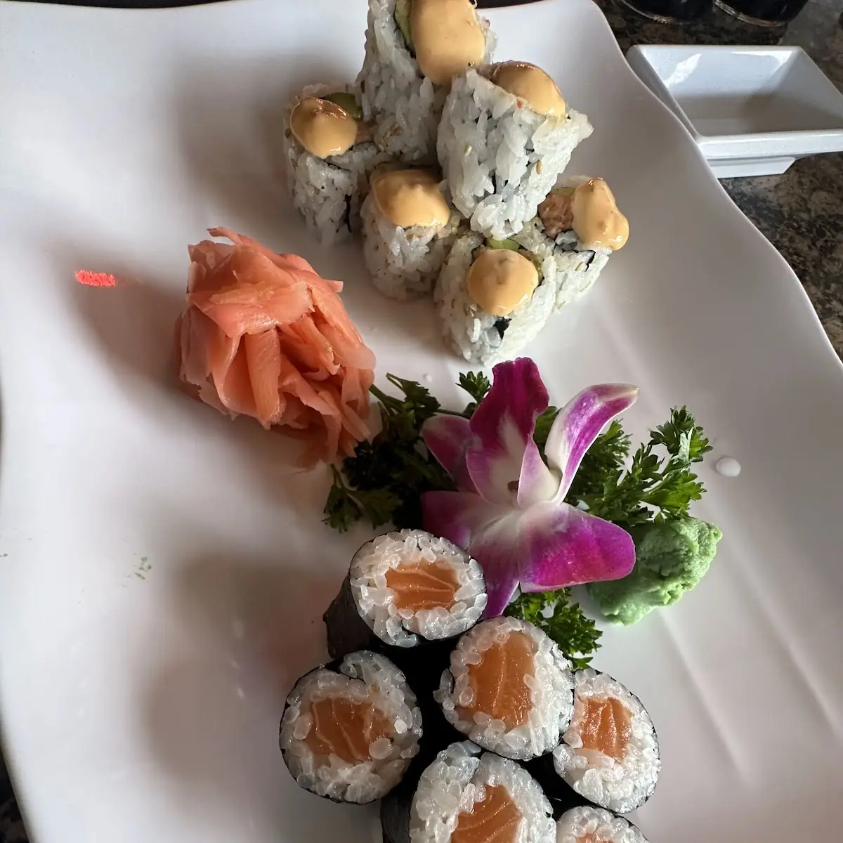 Spicy Tuna Roll and Salmon Roll