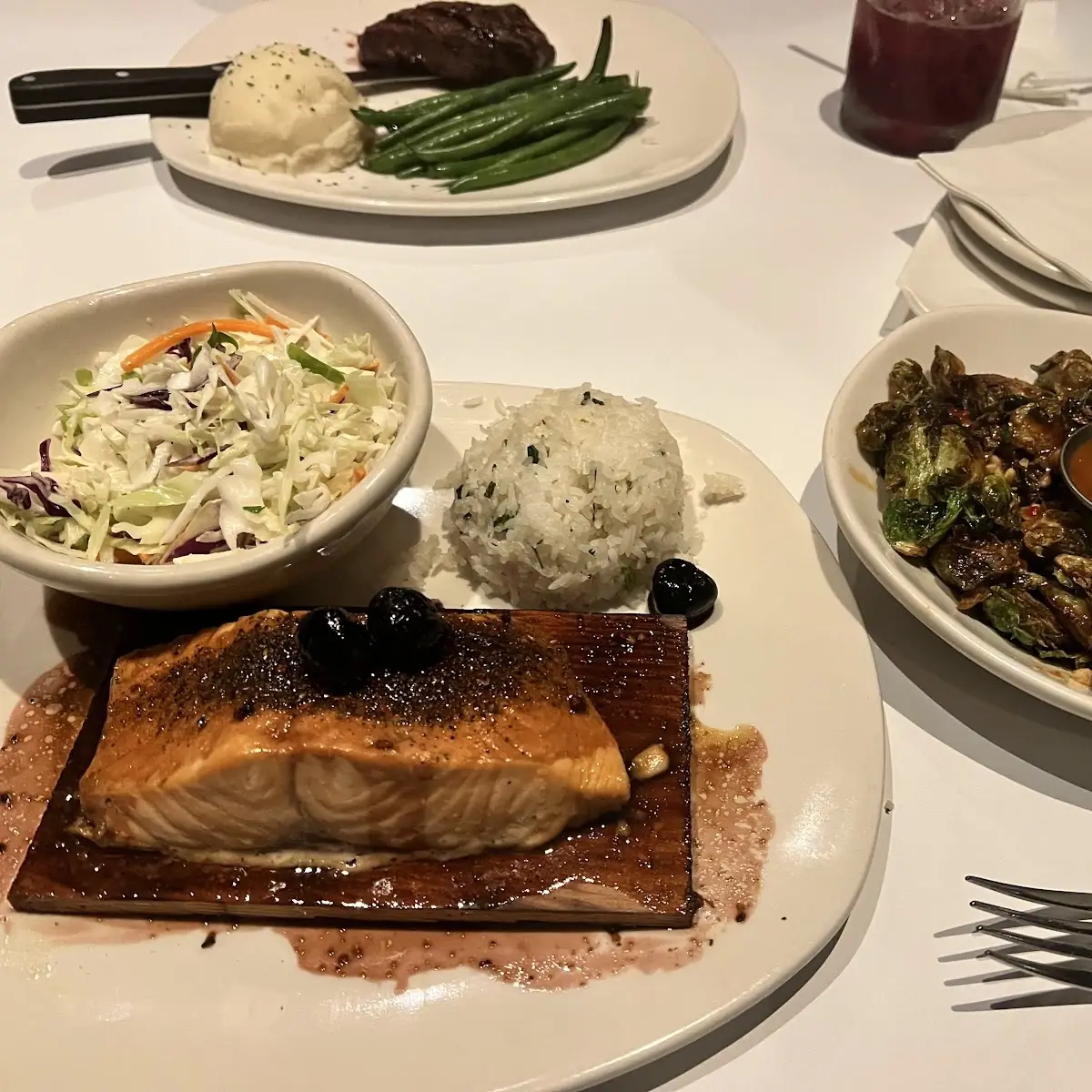 Grilled Salmon and Spinach