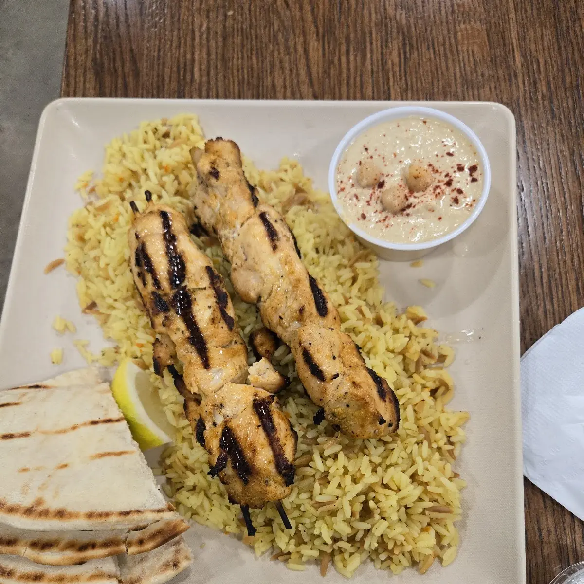 Chicken Souvlaki Platter