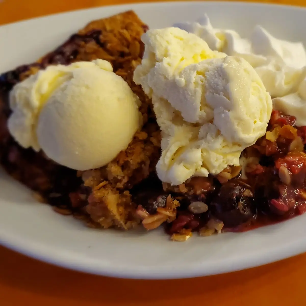 Rustic Blueberry Pie a La Mode