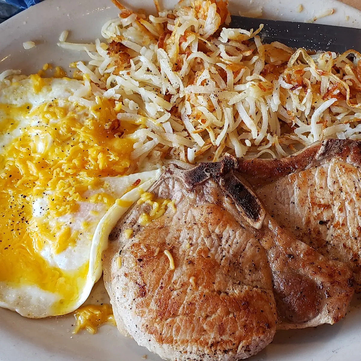 Pork Chops and Eggs