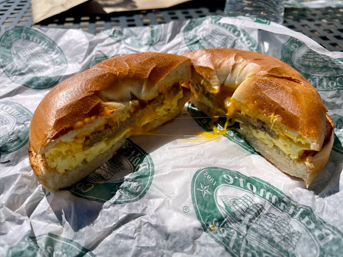 Burnt Bagel Breakfast Sandwich