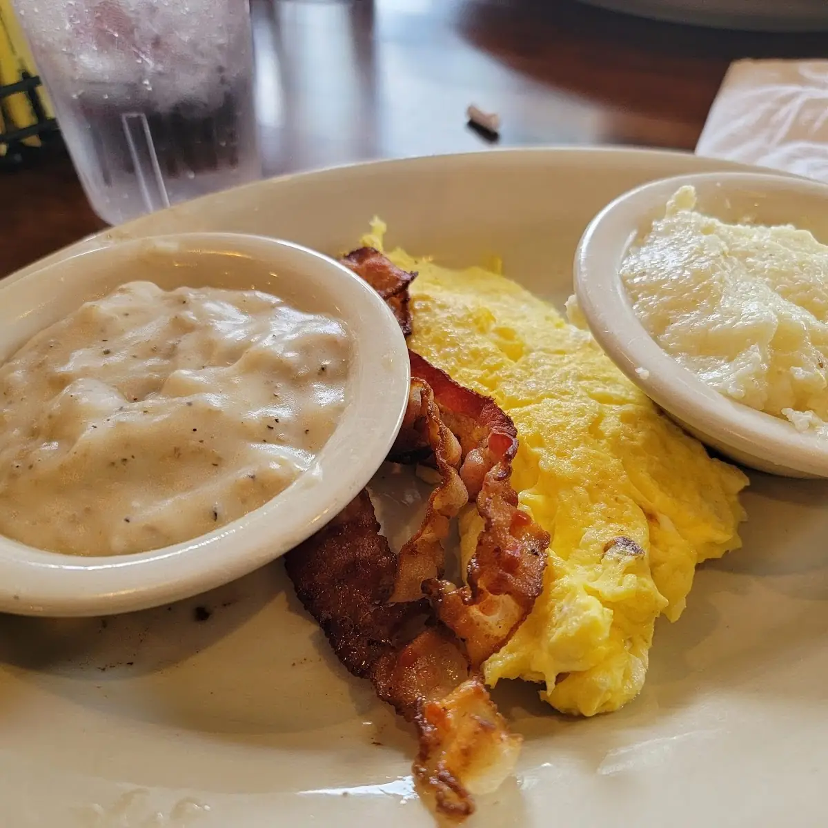 Bacon Eggs Grits Sausage Gravy