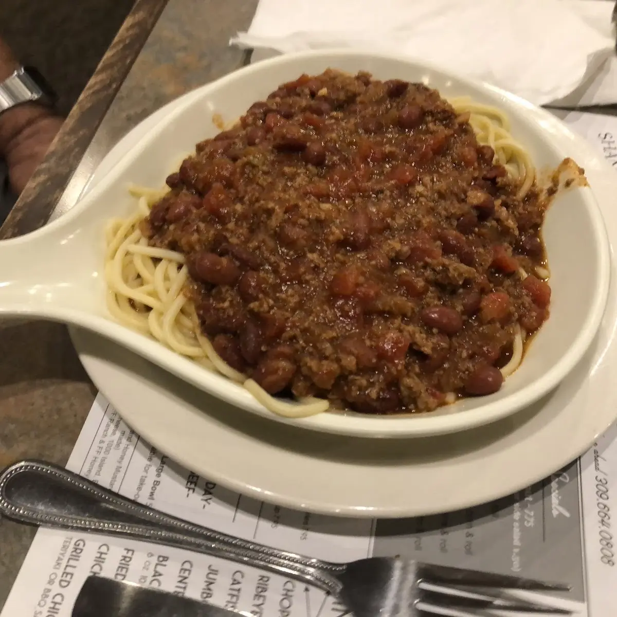 Chili & Spaghetti