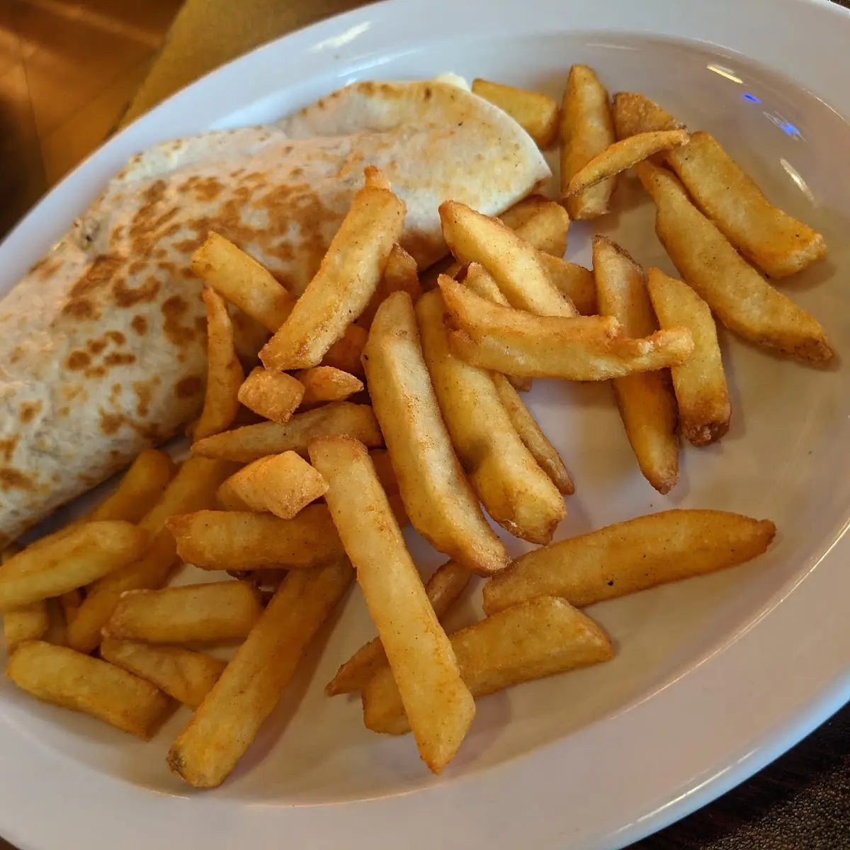 One Cheese Quesadilla Rice and Beans or Fries