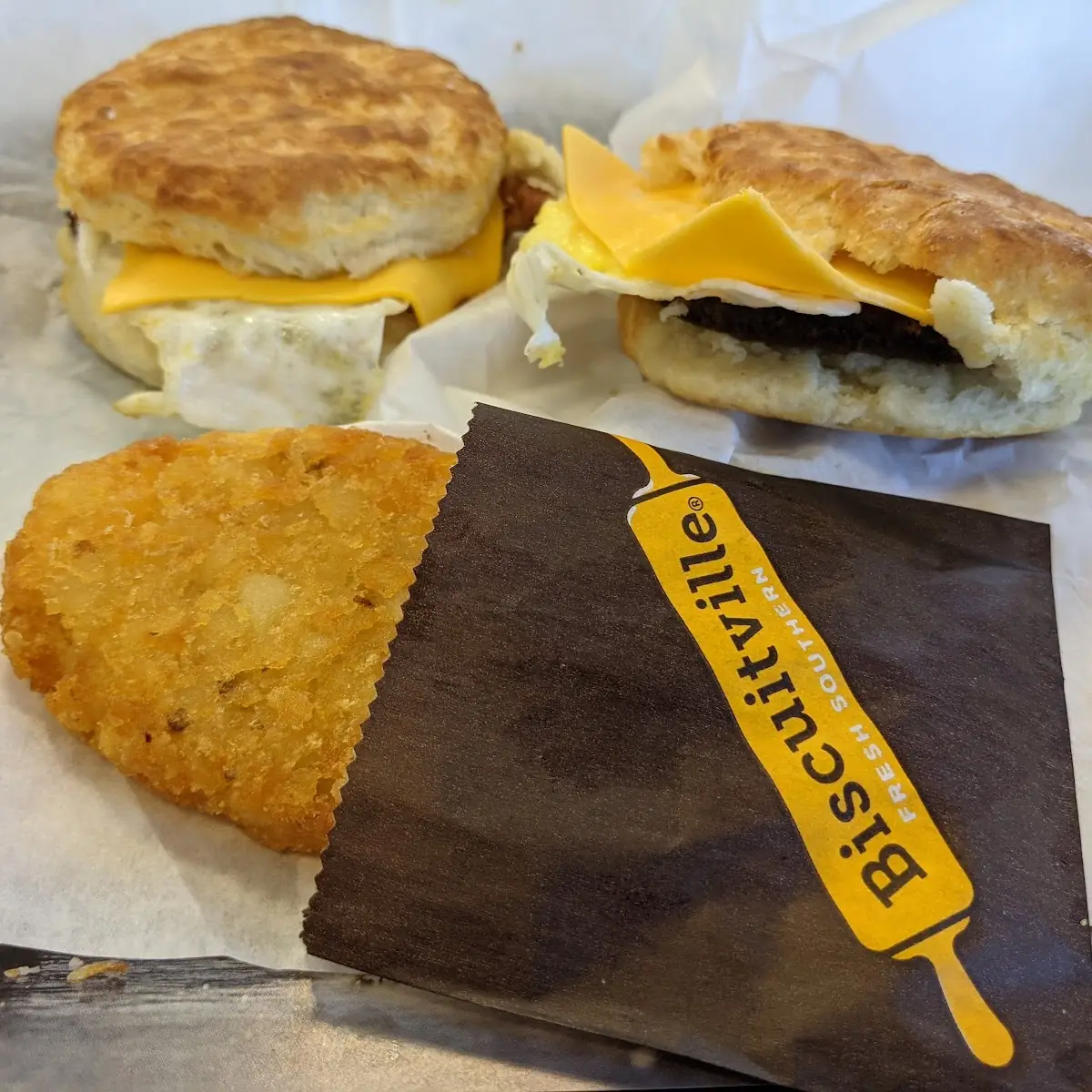 Bacon Egg & Cheese Biscuit Sausage Egg & Cheese Biscuit and Hashbrown