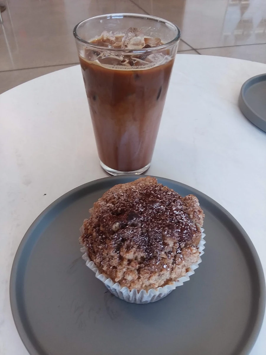 Orange Flower Mocha and Chocolate Chip Muffin
