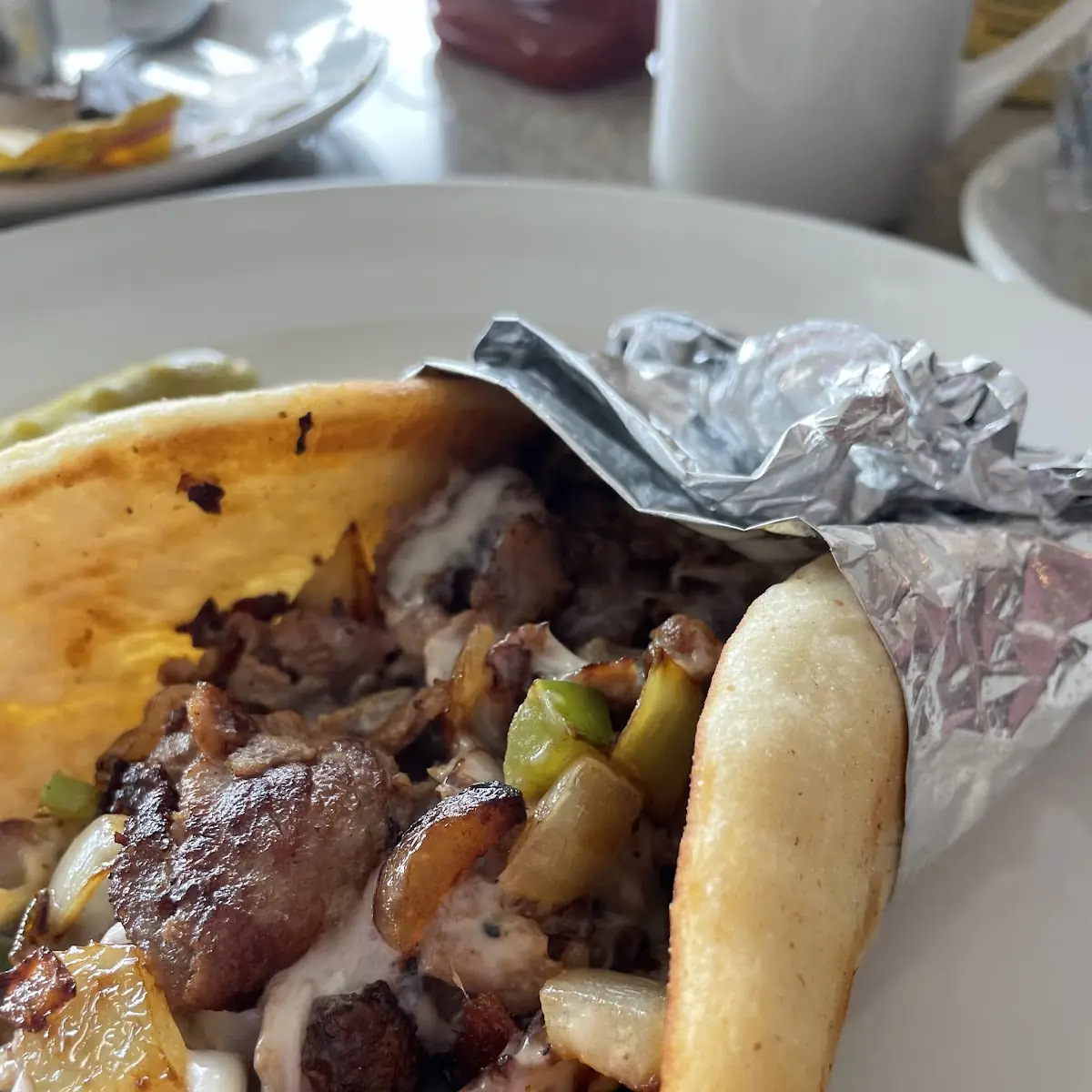 Philly Cheesesteak Pita Wrap