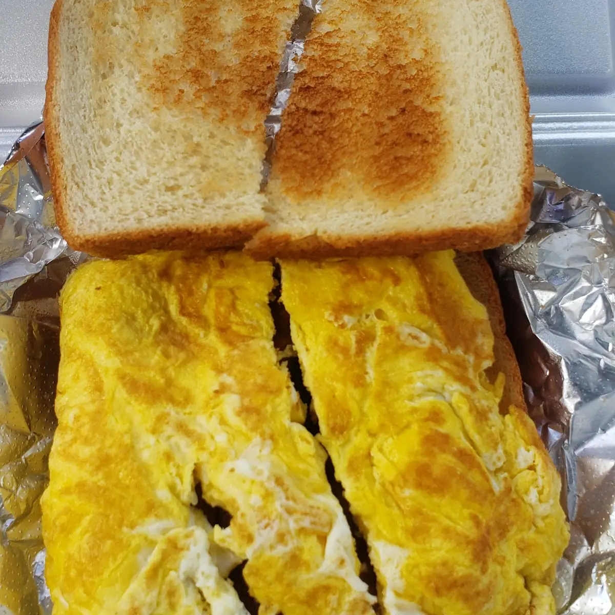 Sausage Scrambled Eggs and Cheese Sandwich