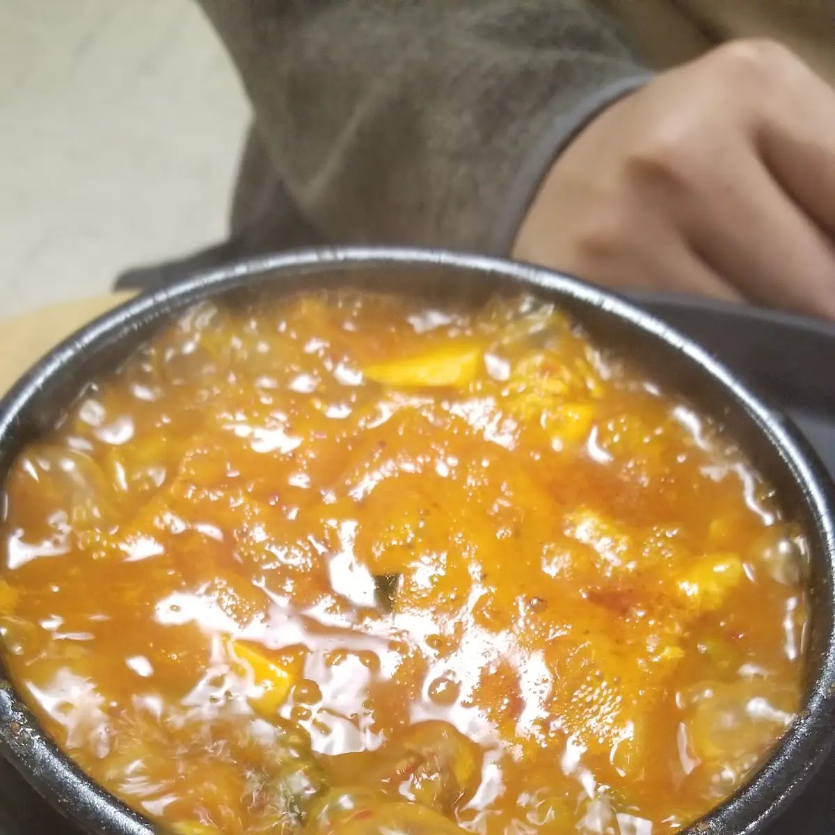 Soft Tofu Soup with Beef Kimchi