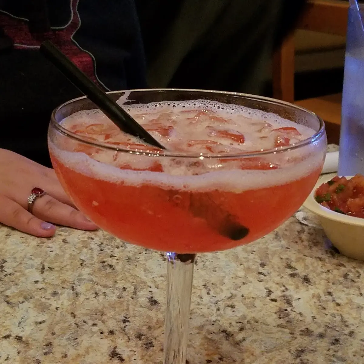Strawberry Margarita on the Rocks