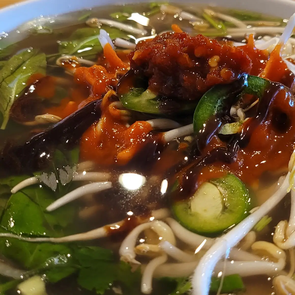 Pho Broth only (served with scallion/cilantro and sweet white onion)