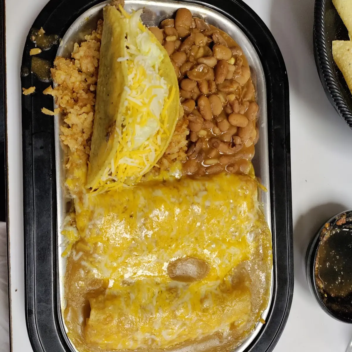 Enchilada and Taco Plate