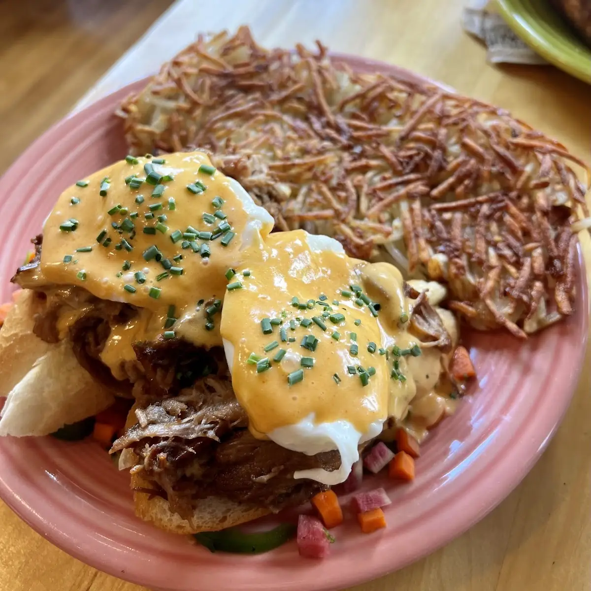 Banh MI Eggs Benedict with Hash Browns