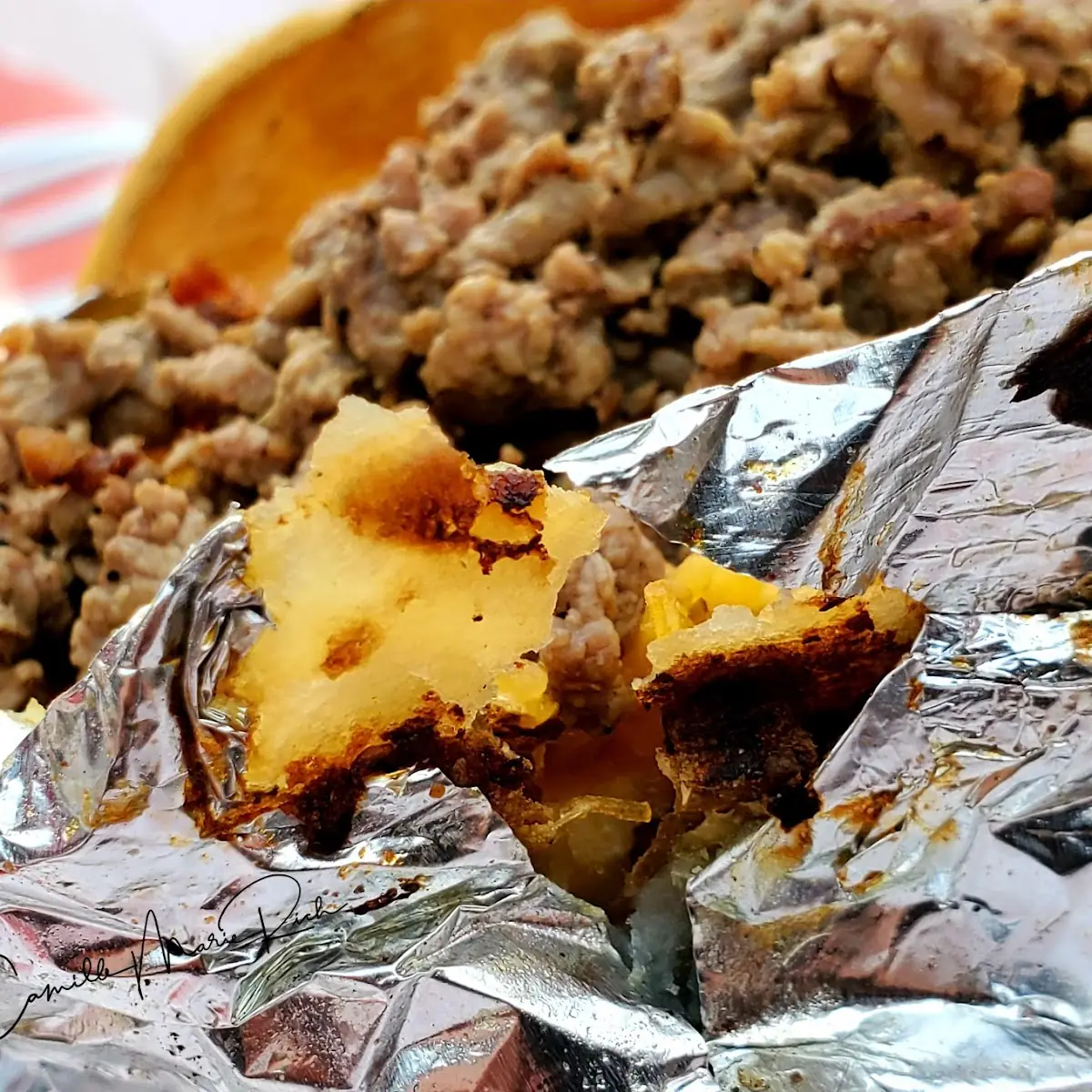 Loaded Baked Potato with Bistec