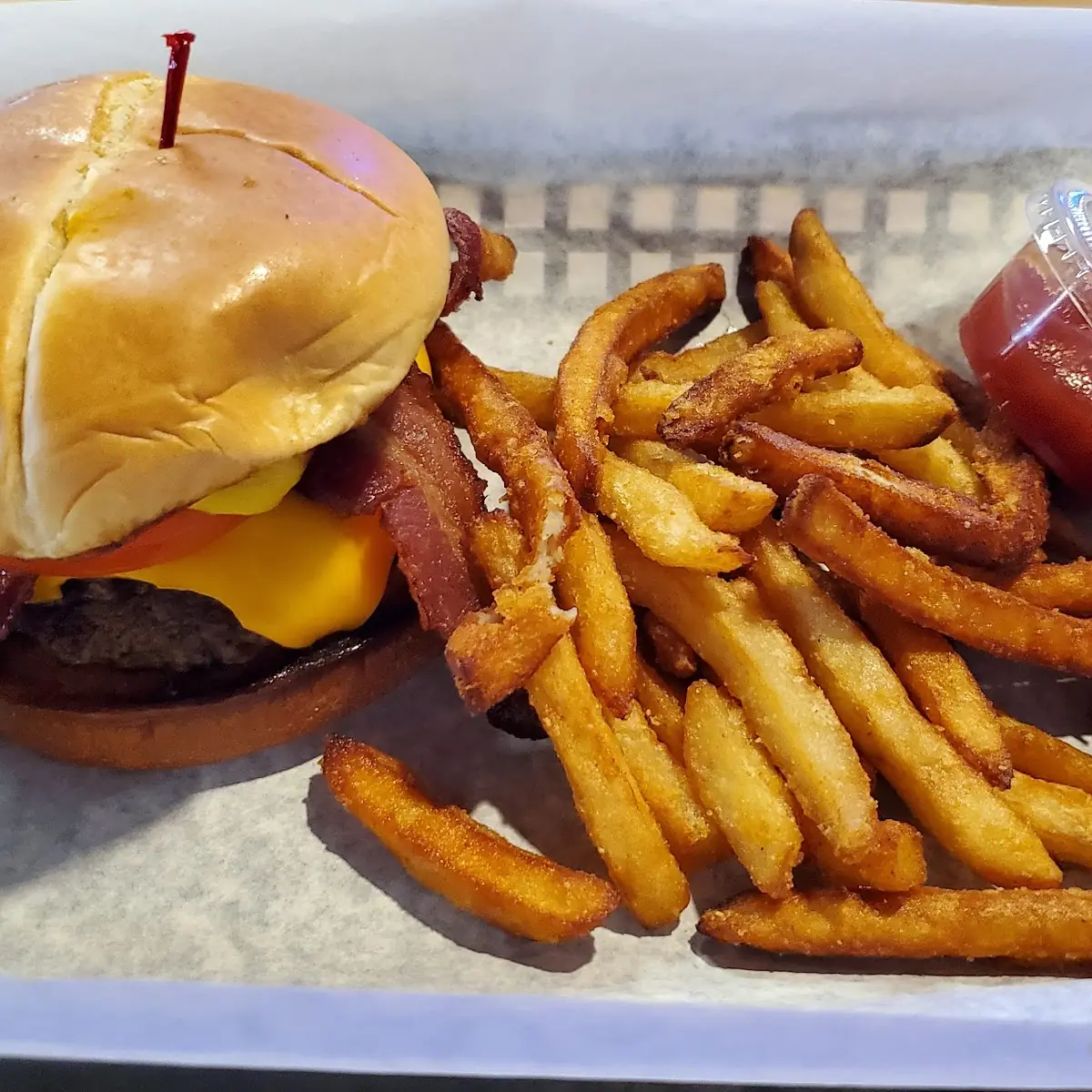 Bacon Cheeseburger and Fries