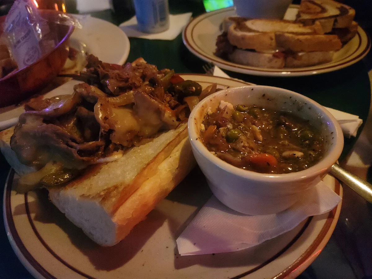 Philly Cheesesteak with Lamb Stew