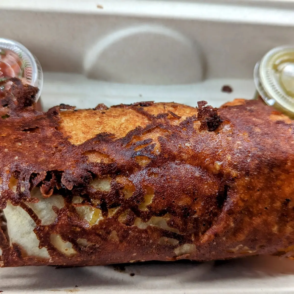 Cheesy Grilled Flour Tortilla Burrito