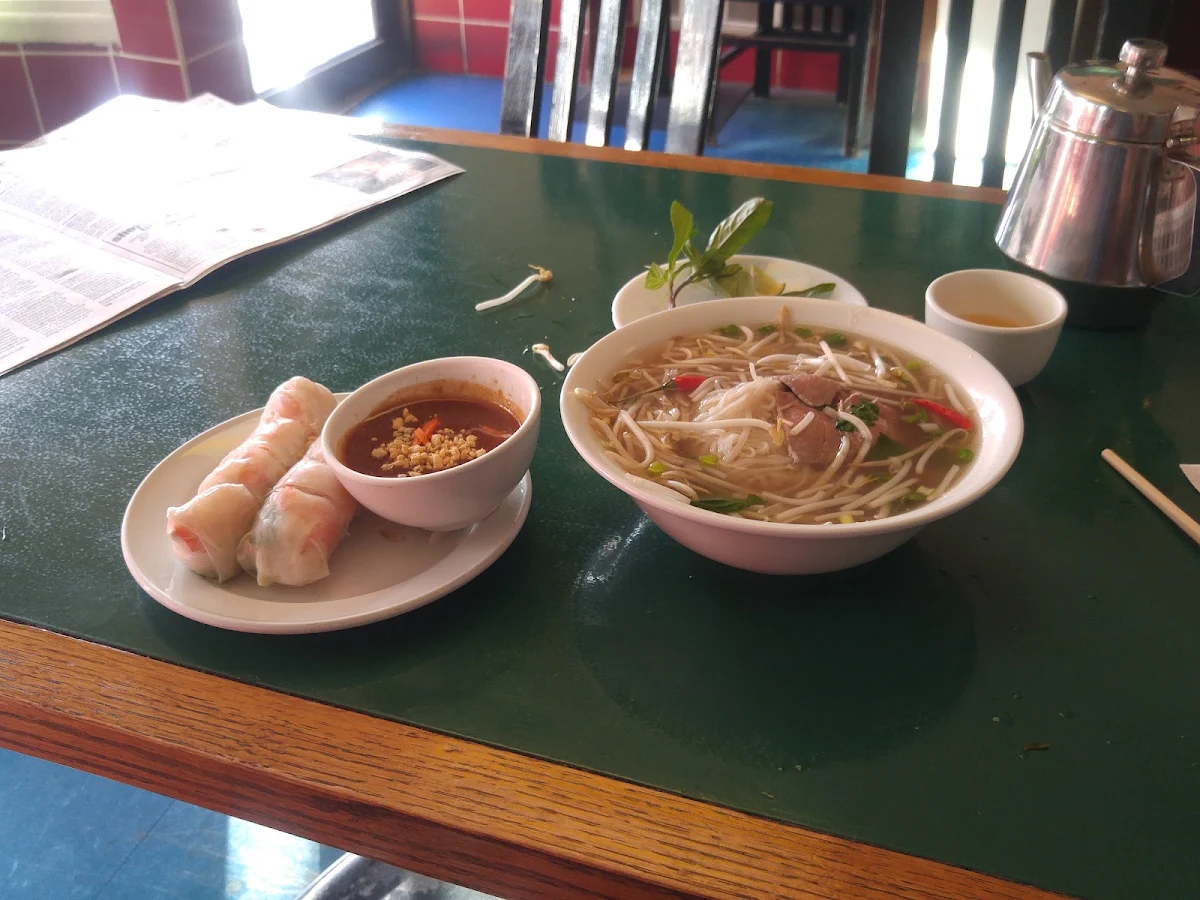 Rare Beef Pho and Fresh Spring Rolls