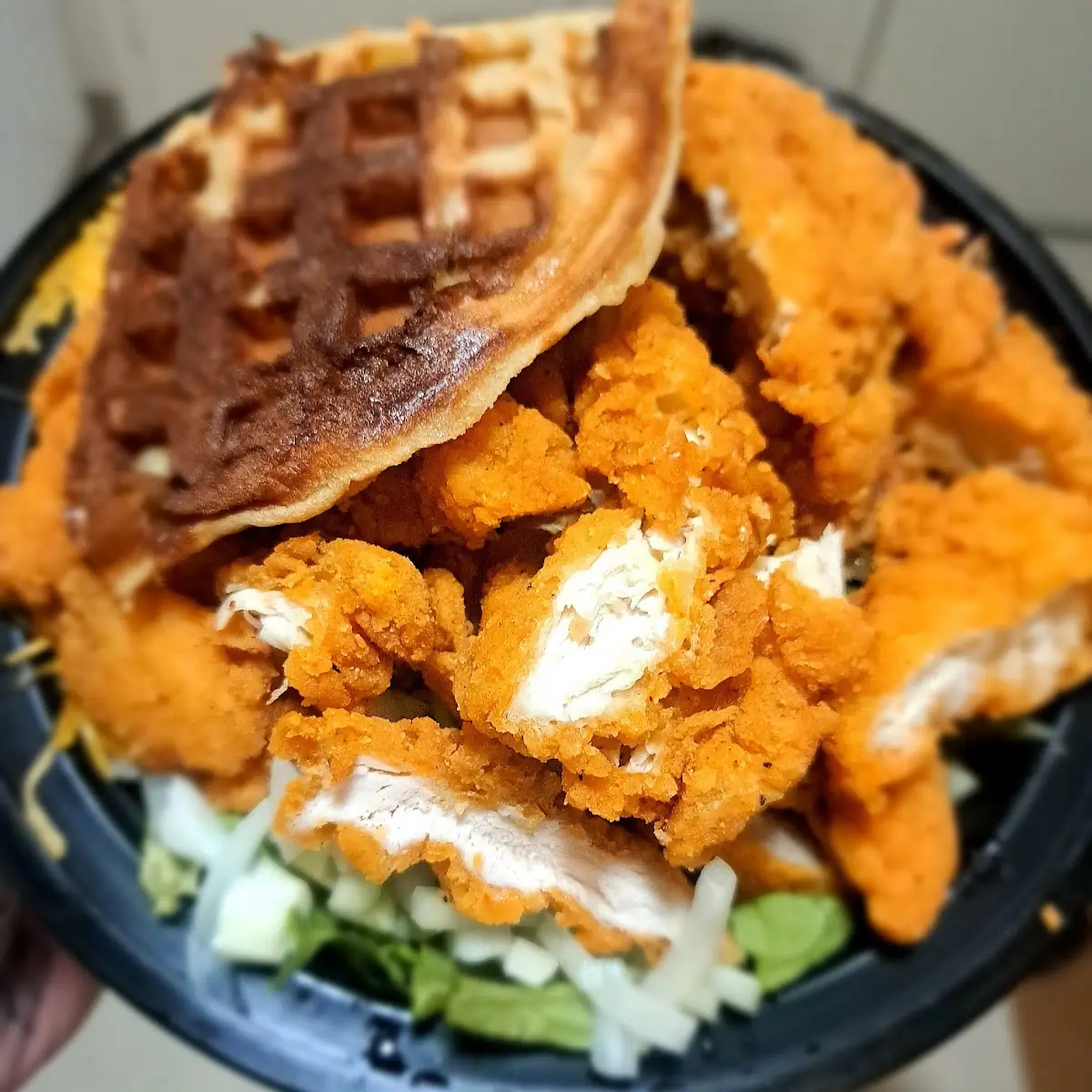 Chicken Waffle Bowl